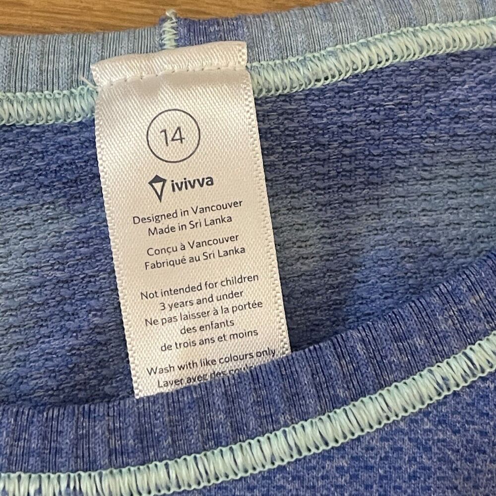 Girl's Ivivva Lululemon Size 14 Fly Tech Long Sleeve Shirt - Picture 5 of 5